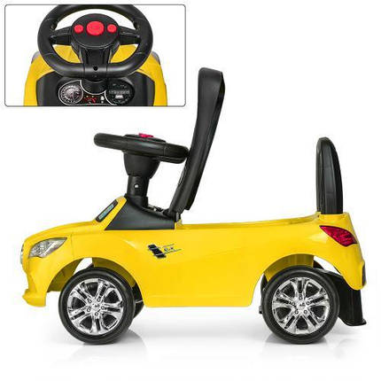 Толокар Bambi Mercedes M 3147C(MP3)-6, Жовтий з MP3, світло фар і музика, фото 3