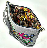 Текстильна сумка з вишивкою Мальва, фото 3