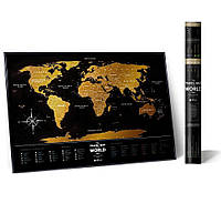 Скретч карта мира Travel Map Black