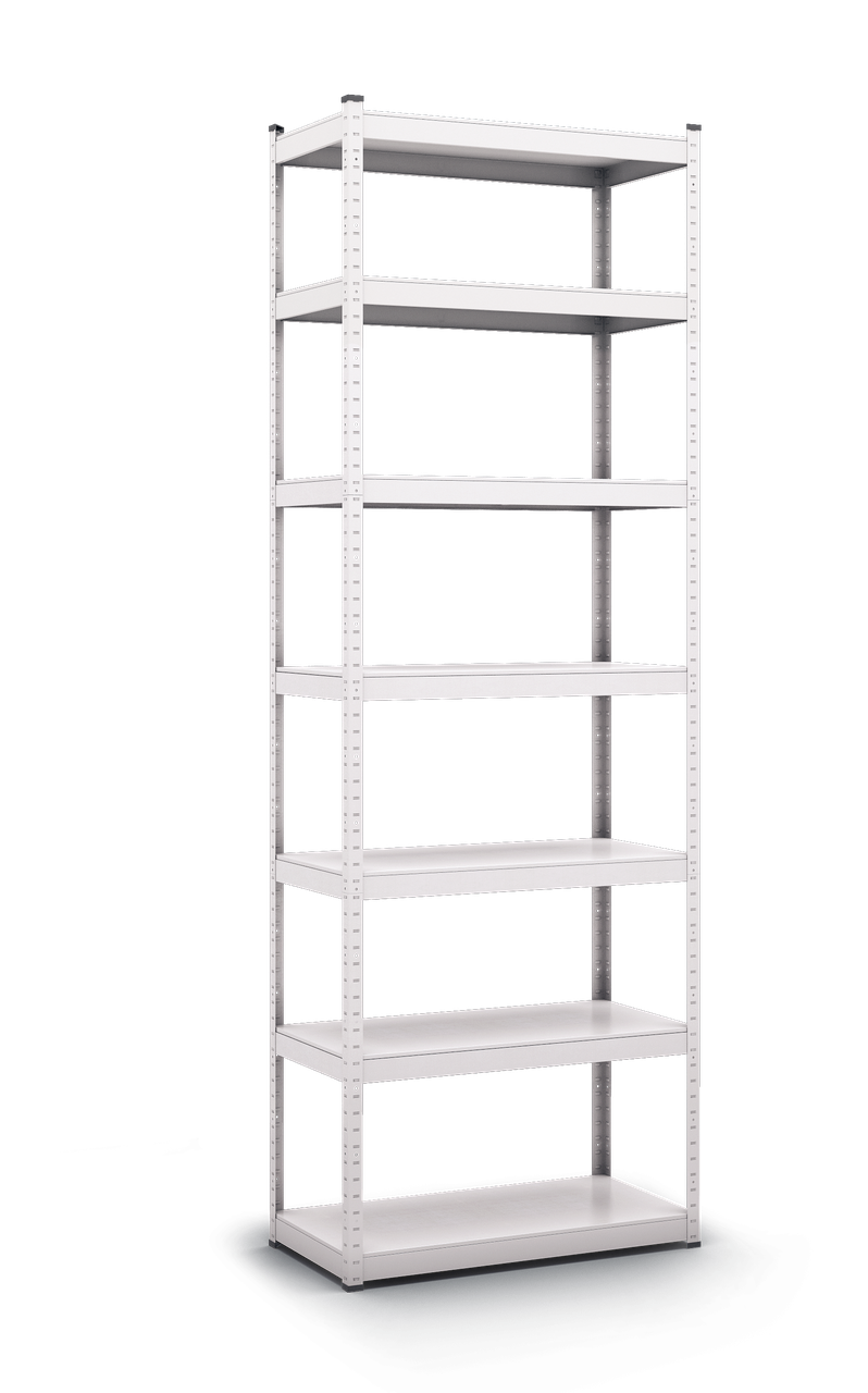 280х100х60 130 кг на полицю 6 полиць із сталі СТЛ-32 Стандарт поличний на зачепах торговий оцинкований, фото 1