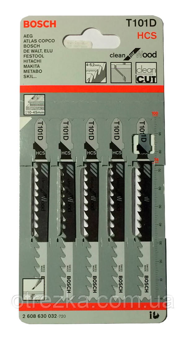 Пилочки для електролобзика Bosh T101D (5 шт.)