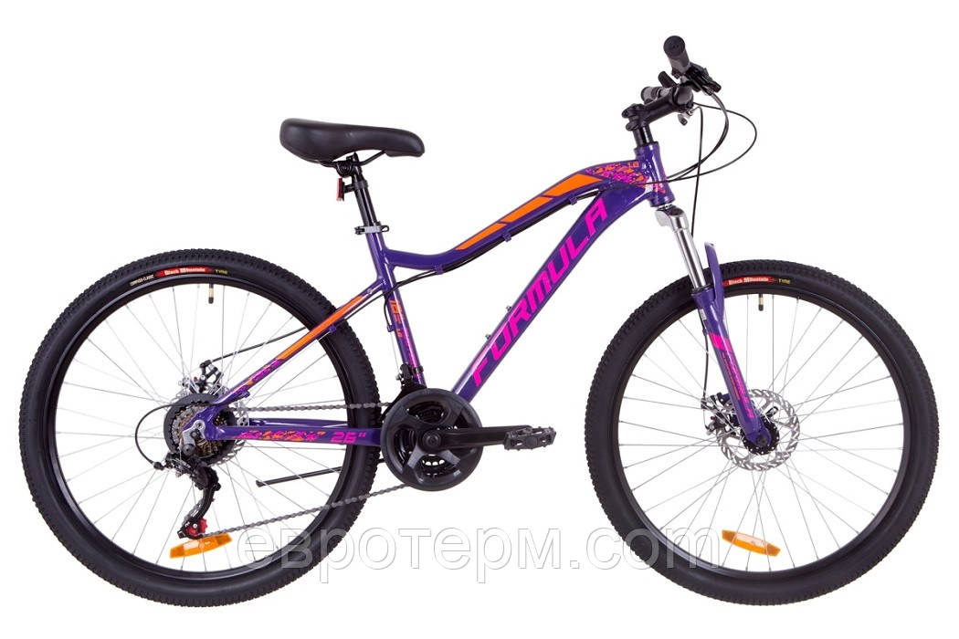 Велосипед FORMULA 26" MYSTIQUE 1.0 2019 AM 14G DD рама 16 Al Фіолетово-помаранчевий (OPS-FR-26-258)