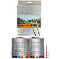 Акварельні олівці Marco Raffine 7120-36CB, 36 кольорів з пензликом