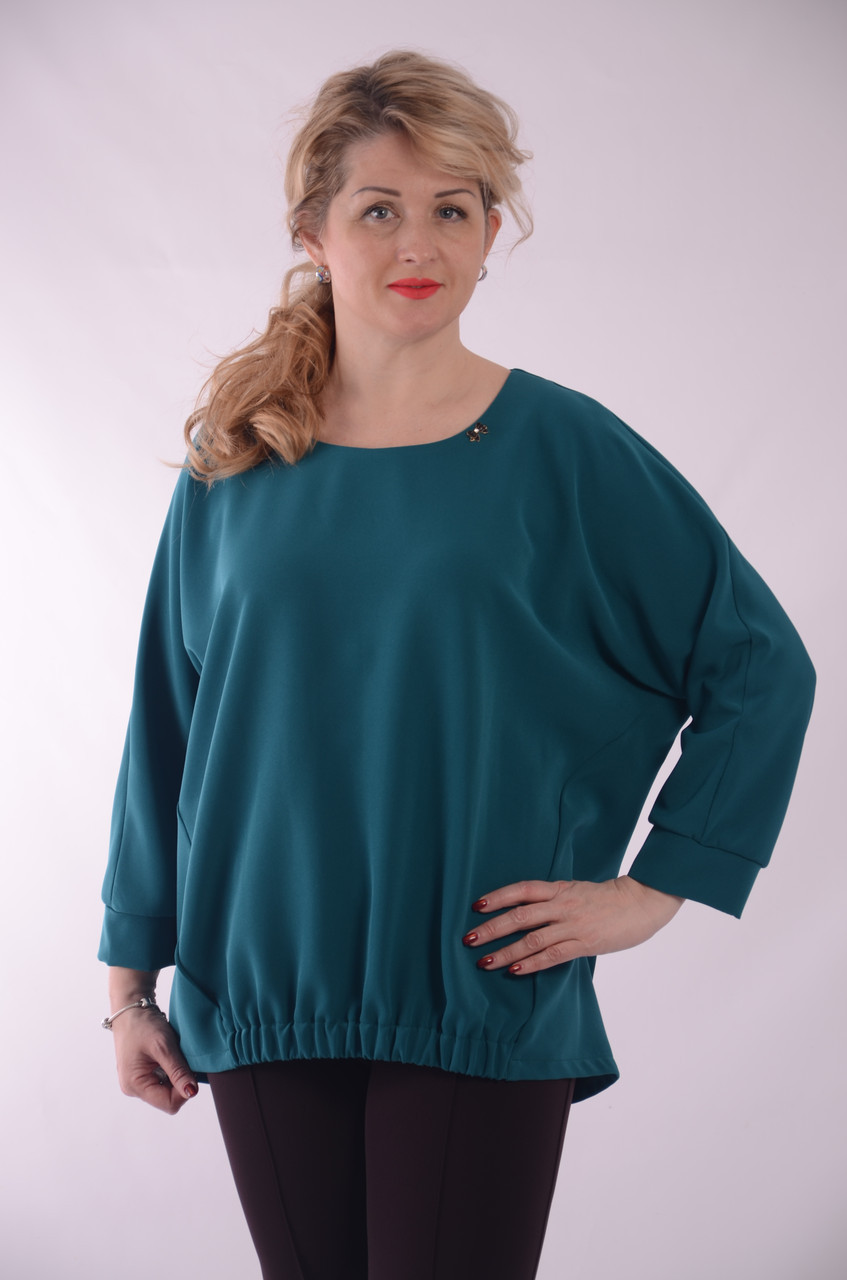 Ошатна блуза в стилі Бохо бл 003-2 молоко,корал, темно-синій. - фото 4 - id-p876309143