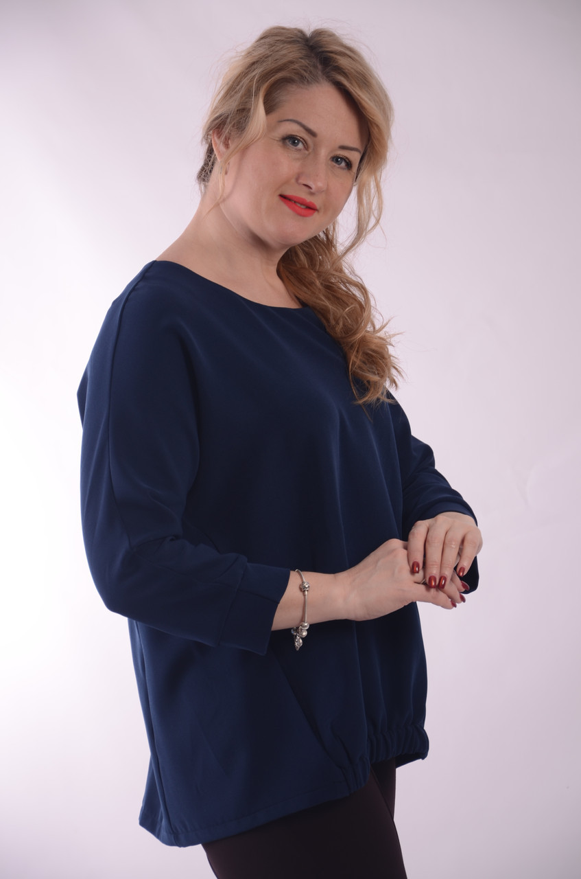 Ошатна блуза в стилі Бохо бл 003-2 молоко,корал, темно-синій. - фото 6 - id-p876309143