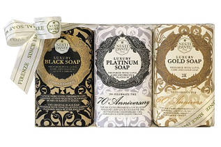 Nesti Dante Luxury soap - Gold, Black & Platinum.Розкішне Золоте, Чорне і Платинове мило