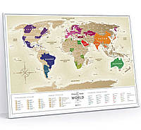 Скретч карта мира Travel Map Gold(ru)