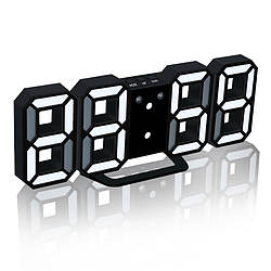 Годинник настінний / настільний електронний цифровий що світиться світлодіодний чорний+білий LED Best Time