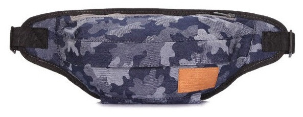 Сумка на пояс POOLPARTY bumbag-camouflage синяя