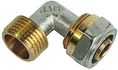 Кут 16*3/4" з нар різьбленням металопластик