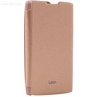 Чехол LG VOIA Flip Case для LG Leon Y50 (H324) Gold