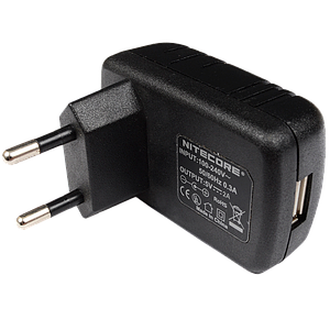 Адаптер 220В -> USB для зарядки ліхтарів Nitecore (2A)