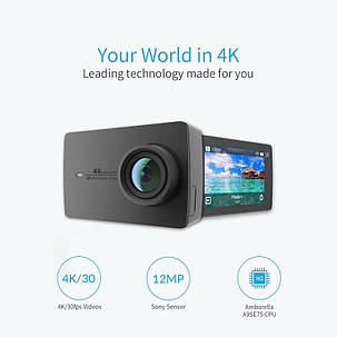 Екшн-камера Xiaomi Yi 4k Black Російська мова, фото 1