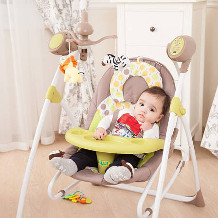 Колиска-гойдалка Carrello Nanny 3в1 CRL-0005 Green Tree гойдалка для новонароджених, фото 3