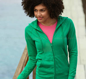 Жіноча легка толстовка на змійці, з капюшоном