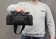 Тактична універсальна (поясна, наплічна) сумка з системою M. O. L. L. E Black (104 чорна)