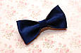 Темно синій Краватка-метелик ручної роботи з VIP оксамиту, фото 2