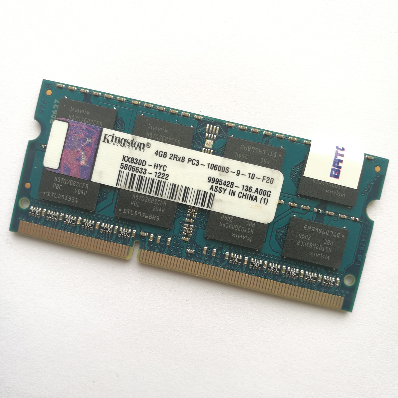 Оперативна пам'ять для ноутбука Kingston SODIMM DDR3 4Gb 1333MHz 10600s CL9 (KX830D-HYC) Б/У