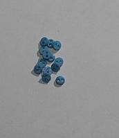 Гудзики для ляльок мікро, 4 мм, № 4.24 відтінок блакитного