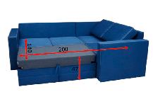 Диван кутовий Аскольд А 21 940х2360х1740мм розкладний Віка, фото 2