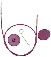 Волосінь фіолетова 56 см для створення кругових спиць завдовжки 80 см KnitPro
