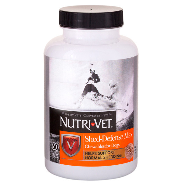Nutri-Vet Shed Defense захист шерсті вітамінний комплекс для шерсті собак з Омега-3 60 табл.