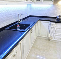 Стільниця з кварцу синя