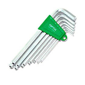 Набір Г-обр. шестигр. 2,5-10мм 7ед. довгих з кулею Toptul GAAL0704