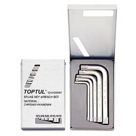Набір ключів Spline Г-образних М5-М12 Toptul GAAD0501