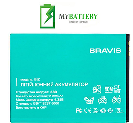 Оригінальний акумулятор АКБ (Барарея) для Bravis Biz 1400 mAh 3.7V