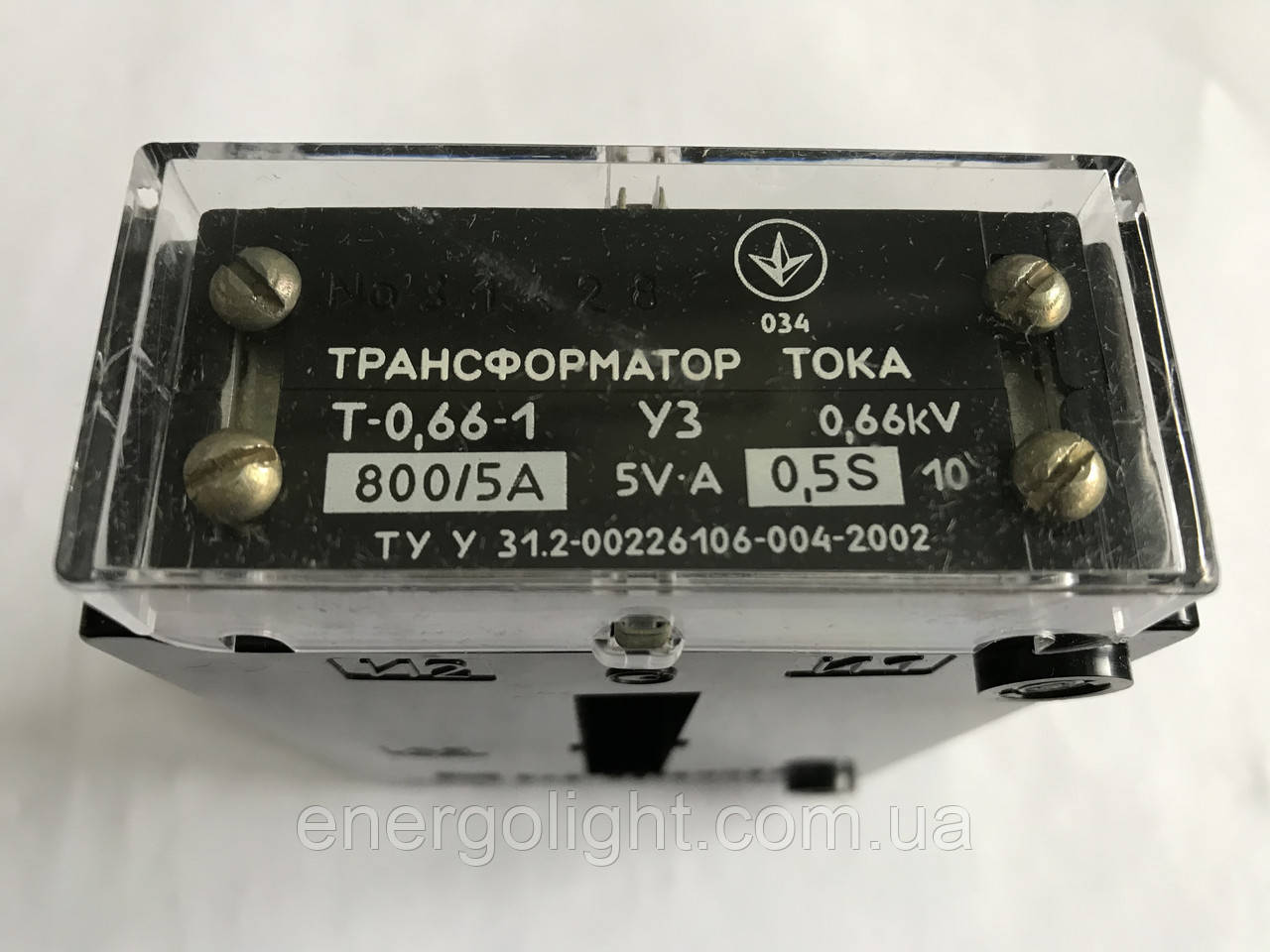 Трансформатор струму без шини ТШ-0,66-1 800/5 кл.т. 0.5S, (Мегомметр, Умань)