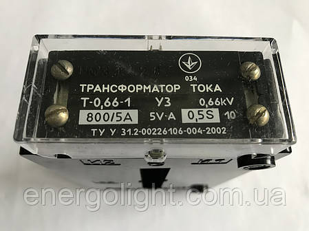 Трансформатор струму без шини ТШ-0,66-1 800/5 кл.т. 0.5S, (Мегомметр, Умань), фото 1