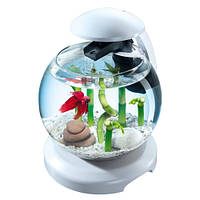 Tetra Cascade Globe White аквариум для петушка или золотой рыбки белый, 6,8л