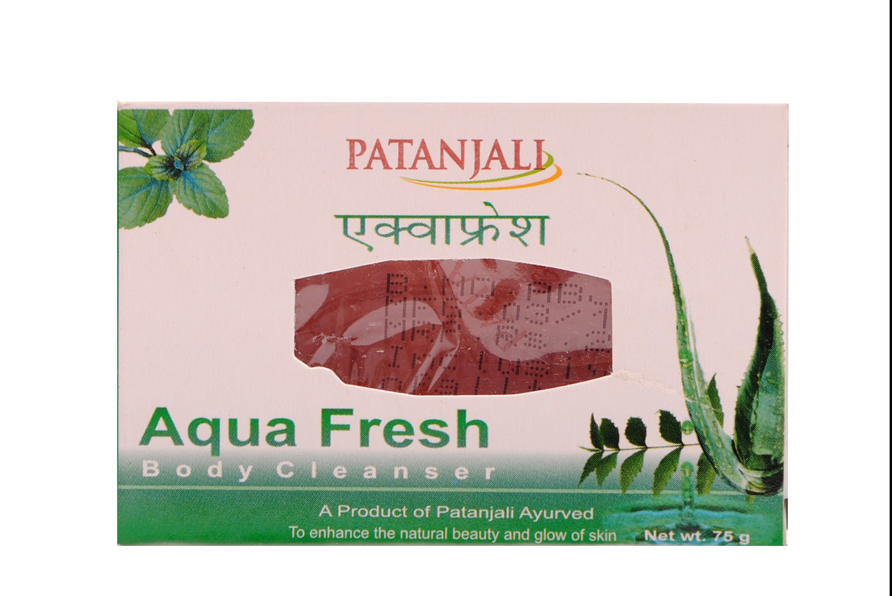 AQUAFRESH BODY CLEANSER (75GM) PATANJALI, ОСВЕЖУЮЧОЇ МИЛО АКВА ФРЕШ, 75Г ПАРАДЖАЛІ