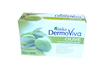 Vatika DermoViva Olive nourishing soap (115Gm). Dabur. Оливкова живильне мило Ватіка ДермоВіва. 115Грм.