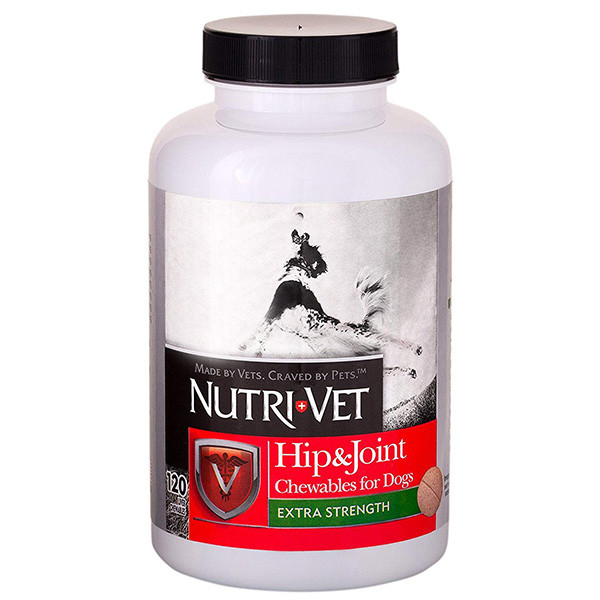 Nutri-Vet Hip&Joint Extra Нутрі-Вет Зв'язки І Сустави Екстра 2 рівень для собак з МС 120 шт