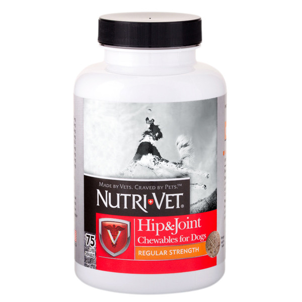 Nutri-Vet Hip&Joint Regular Зв'язки та Сустави Регуляр 1 рівень для собак 180 шт.