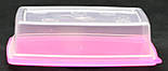 Пластиковий прямокутний контейнер (лоток) 0.5 л "Європейський" з жорсткою кришкою (різні кольори кришки), фото 5