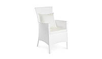 Кресло для кафе Милано без текстиля, каркас сталь, иск. ротанг Белый (Terico ТМ)