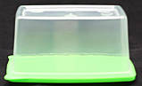 Пластиковий прямокутний контейнер (лоток) 1.0 л "Європейський" з жорсткою кришкою (різні кольори кришки), фото 5