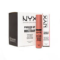 Жидкая помада для губ NYX Pucker Up for the Holiday Soft Matte Lip Cream 12 в 1
