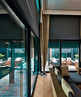 Екструдовані ролети Alutech Classic AER55/S 1800х1800 з вбудованим монтажем і воротковим приводом