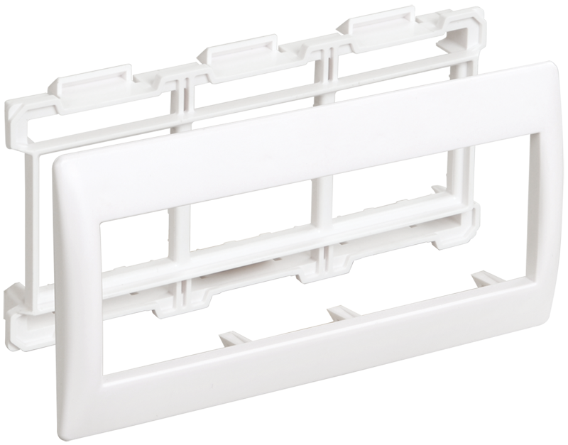Рамка та суппорт для кабель-каналу "Праймер" на 6 модулів, 60 мм білий IEK, фото 1