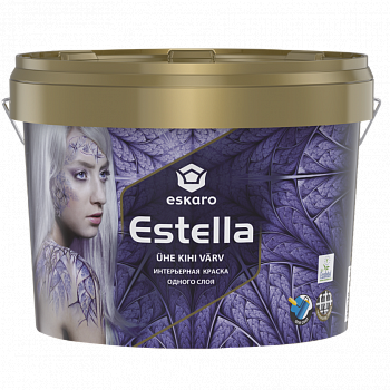 Інтер'єрна фарба одного шару Eskaro Estella (Эскаро Естелла) 0,9 л., фото 1