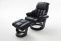 Кресло Relax Calgar для дома с подставкой под ноги кожаное