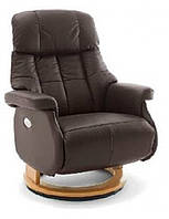 Крісло з електричним Реклайнером Relax Calgar XL Chair Brown стелаж натуральний.