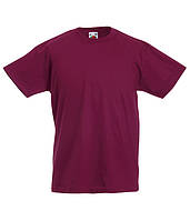 Детская однотонная футболка Бордовый, 104 см