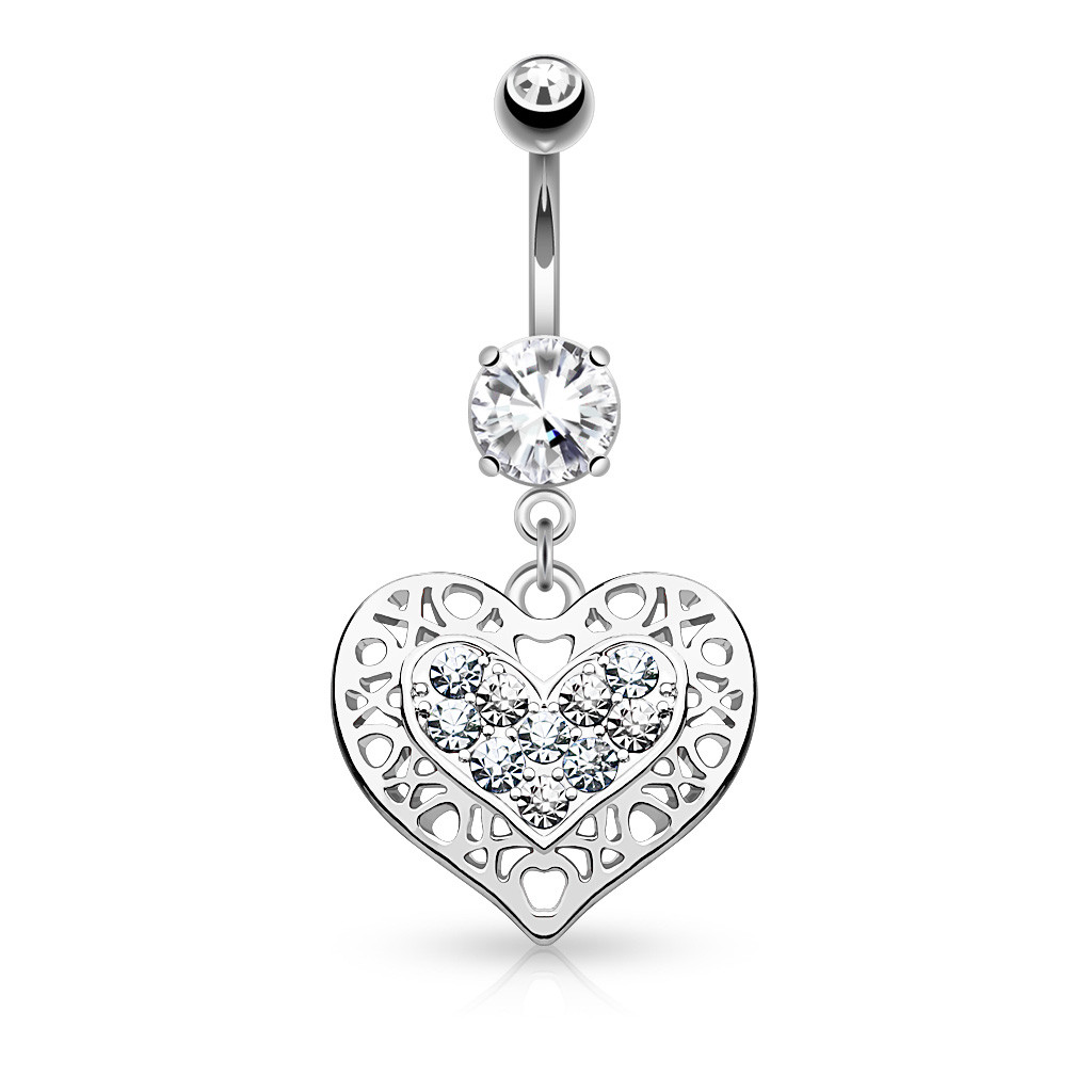 Сережка для пірсингу пупка «Серце», фото 1
