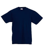 Детская однотонная футболка Глубокий Темно-Синий, 152 см