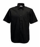Мужская однотонная рубашка Poplin 36 Черный, 2XL